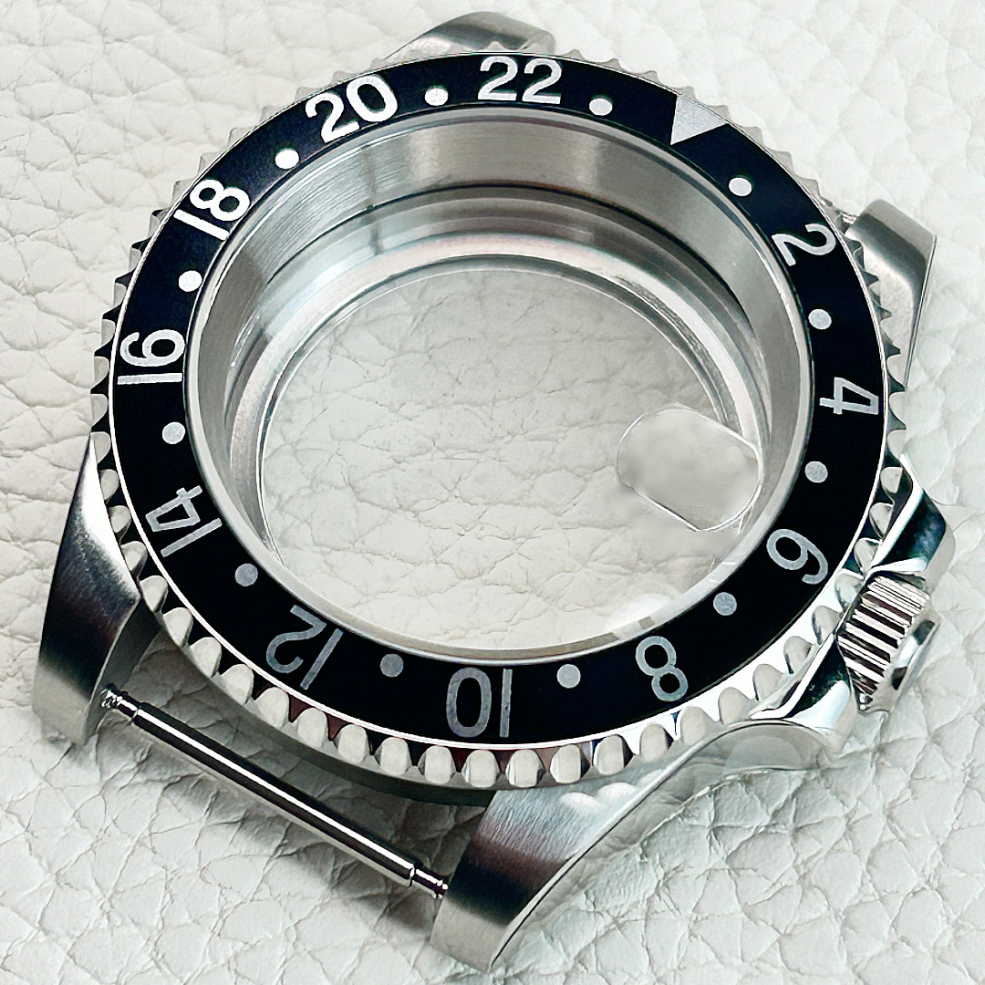 For NH35 NH36 NH34 Vintage GMT Sub Black Ceramic Bezel 40mm SKX007 Watch Case US