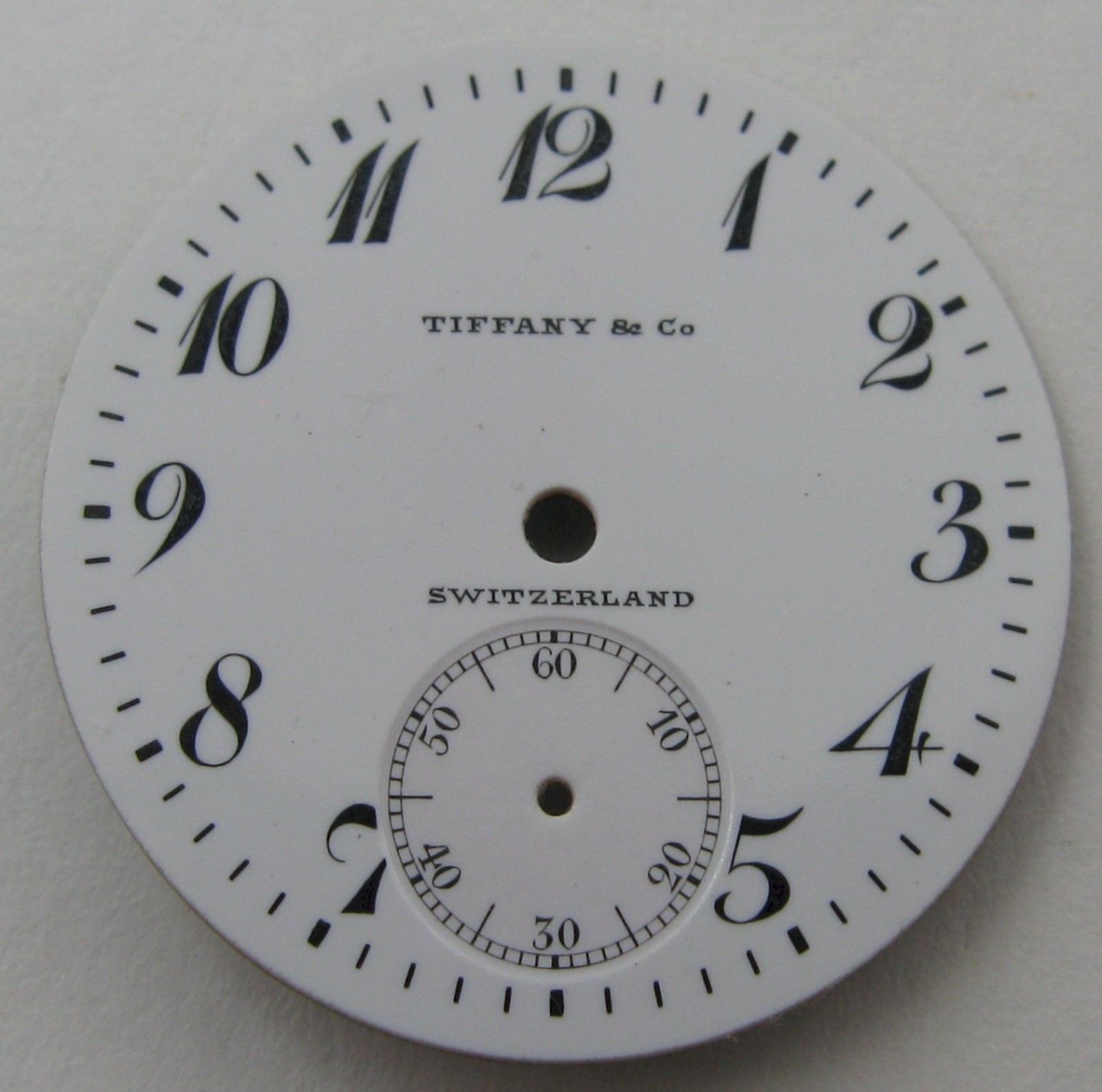 Vintage Porcelain Tiffany & Co. Watch Dial ø 22.8 mm