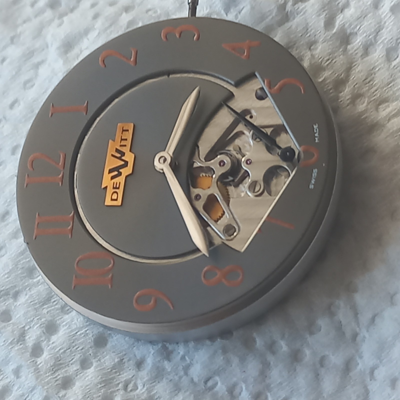 DeWitt Retrograde Watch Movement – Complete Set Dial + Movement + Metal Holder