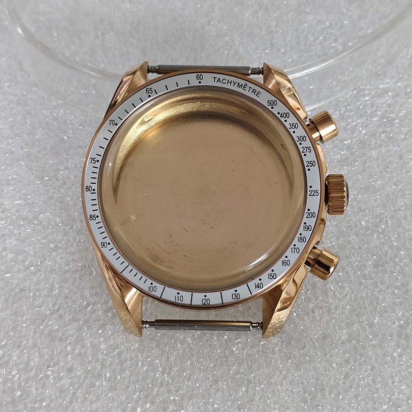 Rose Gold Quartz Watch 40mm Stainless Steel Case for Japan VK63 Movement