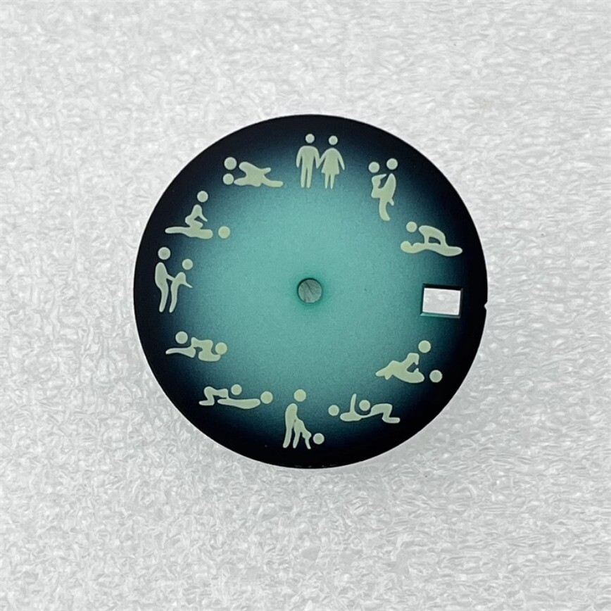 NH35 Dial 28.5mm Green Luminous Dial for NH35 NH36 Movement watch dial