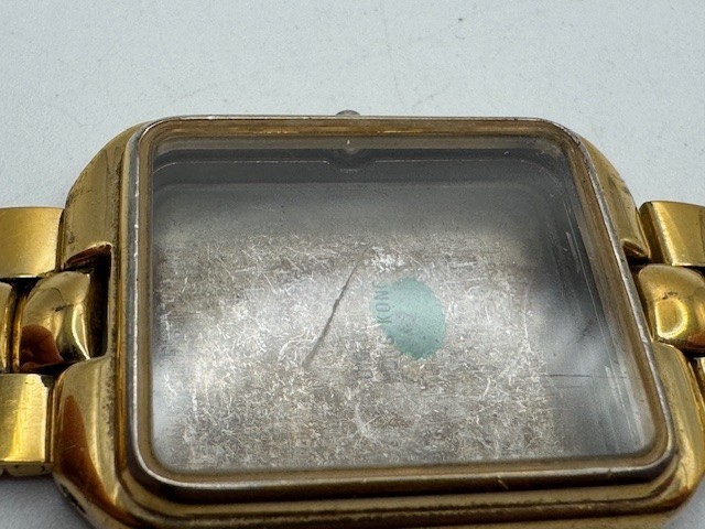 Vintage Mathey Tissot Gold Tone Watch Case and Band ONLY NO Movement