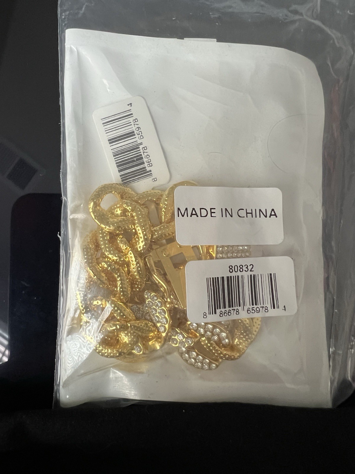 80832 Invicta Bracelet Iced Out Cuban Gold