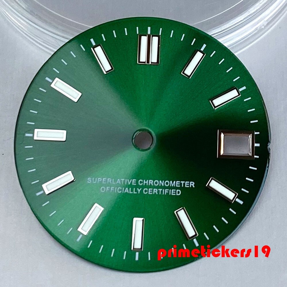 29mm NH35 Automatic Watch Dial+Hands Set Multicolor Face Date Luminous Sterile
