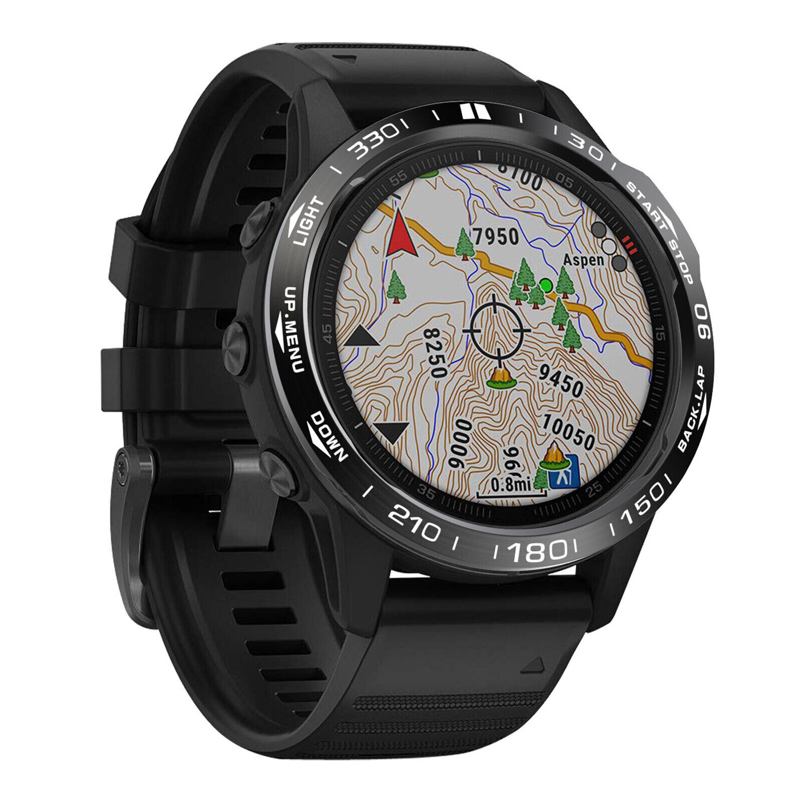 Stainless Steel Bezel Ring Adhesive Cover for Garmin Fenix 6/ Pro/Sapphire Watch