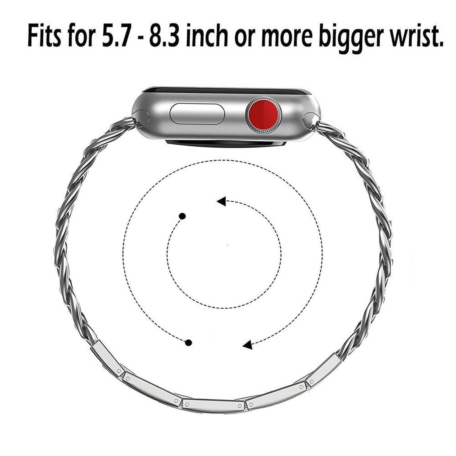Compatible Apple Watch Band for Woman Man 45mm 49mm 42mm 44mm, Stainless Stee…
