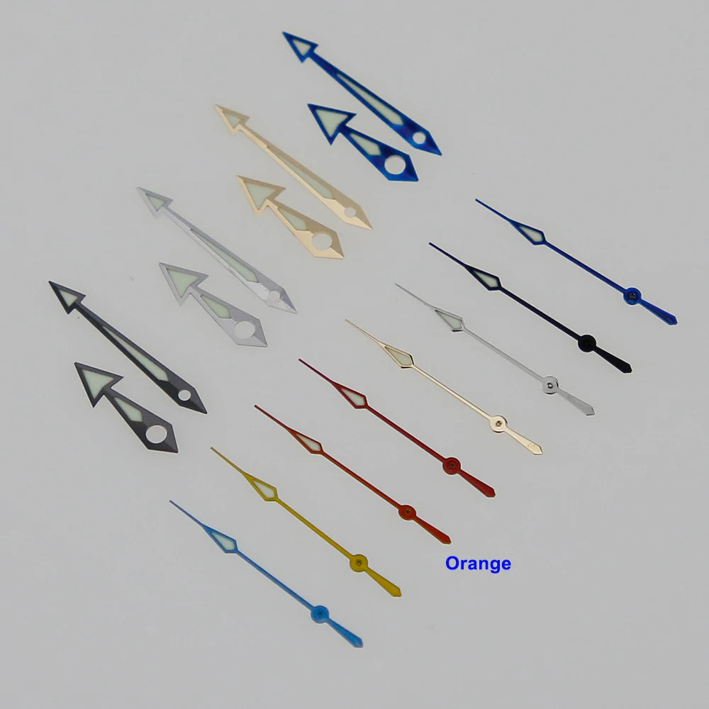 Watch Hands Arrows Style Super C3 Green Luminous For NH34 NH35 NH36 SKX007 Movt