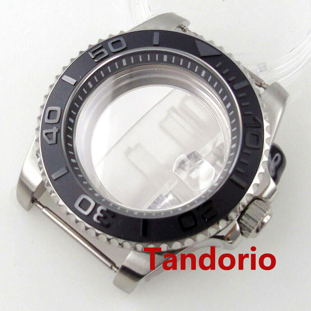 20ATM Sapphire Glass 40mm Watch Case 120 Clicks Fit NH34 NH35 NH36 Ceramic Bezel