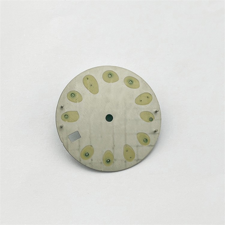 28.5mm Fish Scales Watch Dial Green Luminous Date Fit Nh35 4R35 Movement