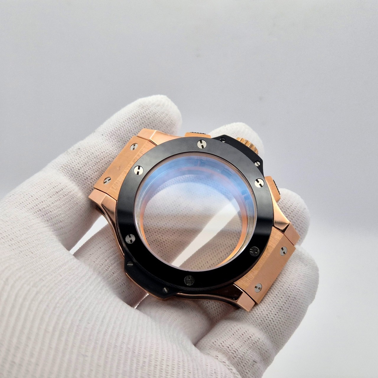 7750 Chronograph watch case 43mm rosegold pvd