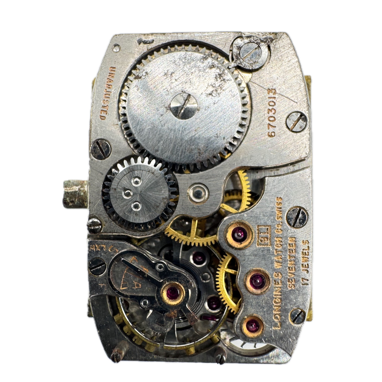 Vintage 19mm Longines Rectangular Mechanical Men’s Wristwatch Movement 9L Swiss