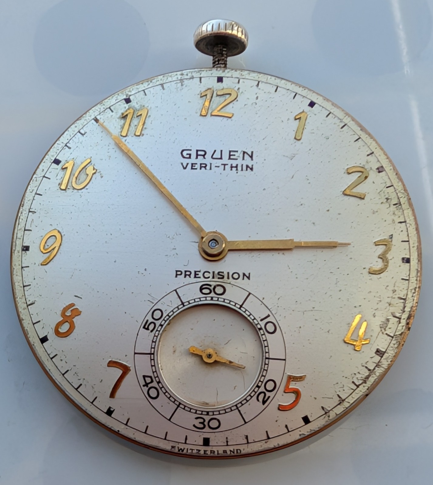 Genuine Gruen 17j O/F Movement (cal.380) in Running Order – Nice!!