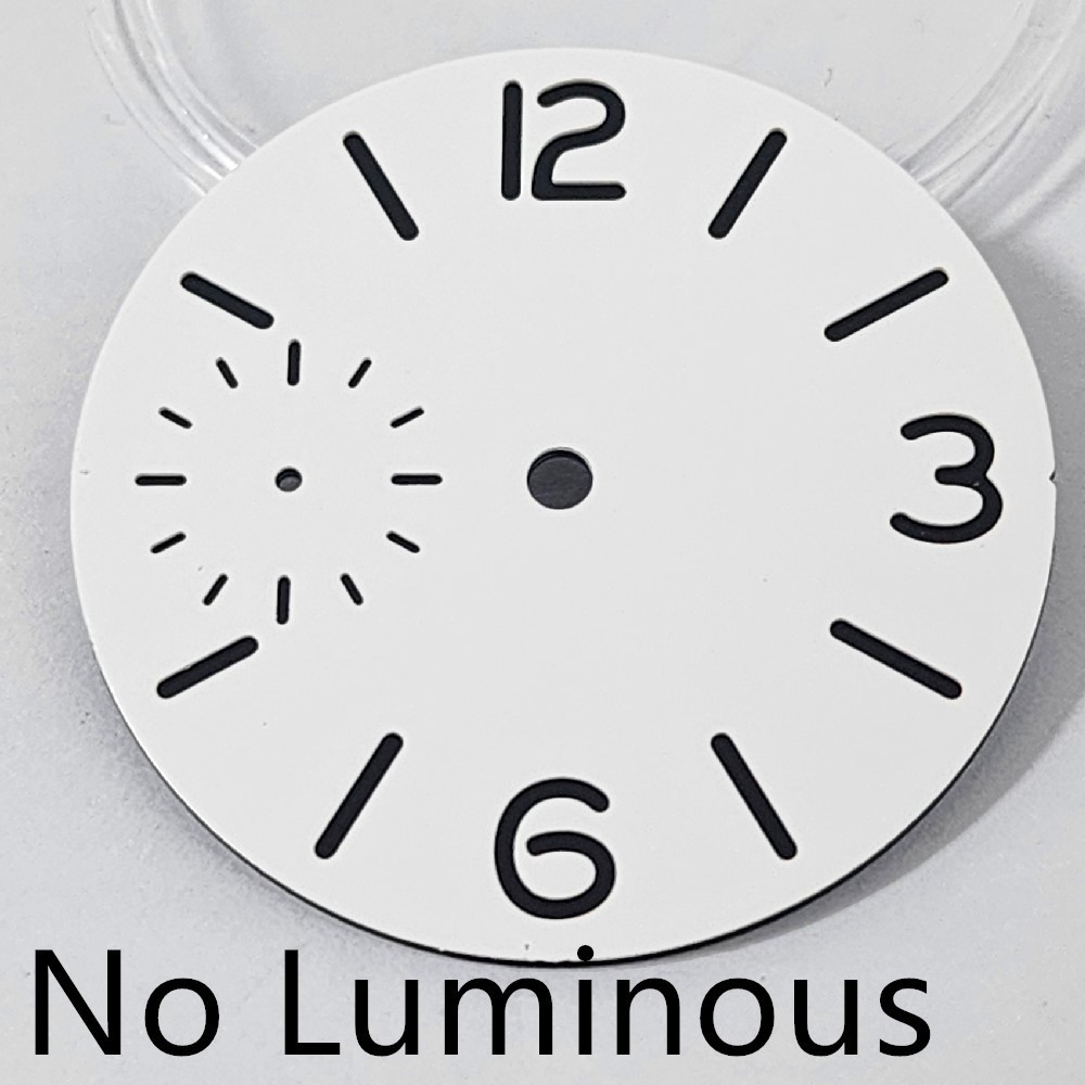 37mm black blue green white watch dial fit ETA 6497 or Seagull ST3600 movement