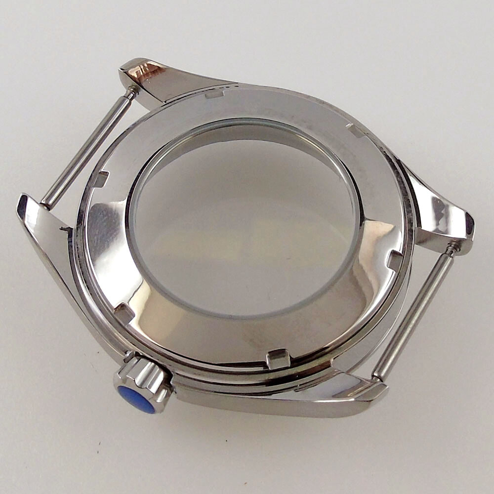 For NH35A NH36A Automatic Movement Watch Case Sapphire Glass Polished Bezel