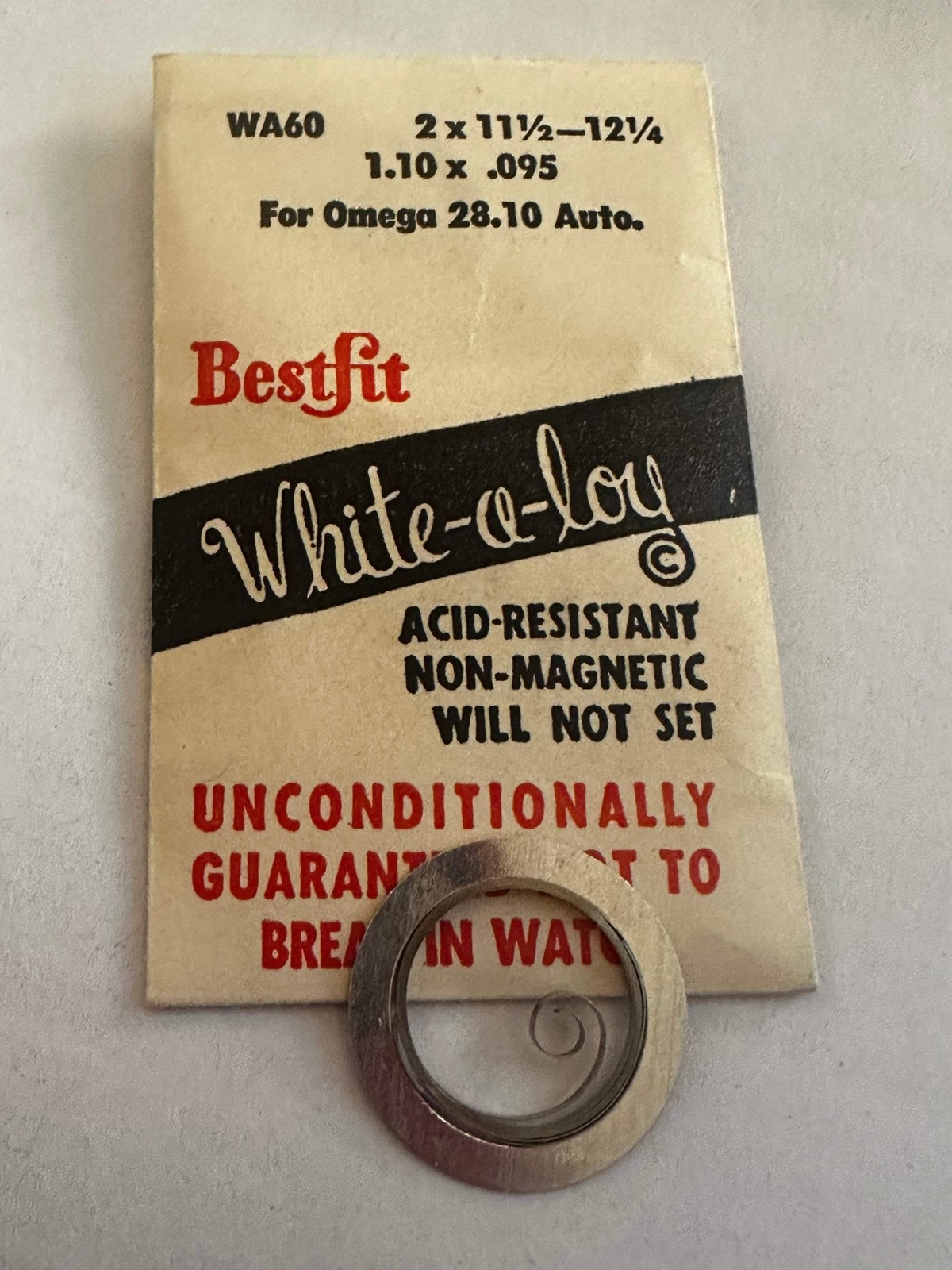 BESTFIT Mainspring WA60 for Omega caliber 28.10 & 330 to 355 Automatic – Alloy