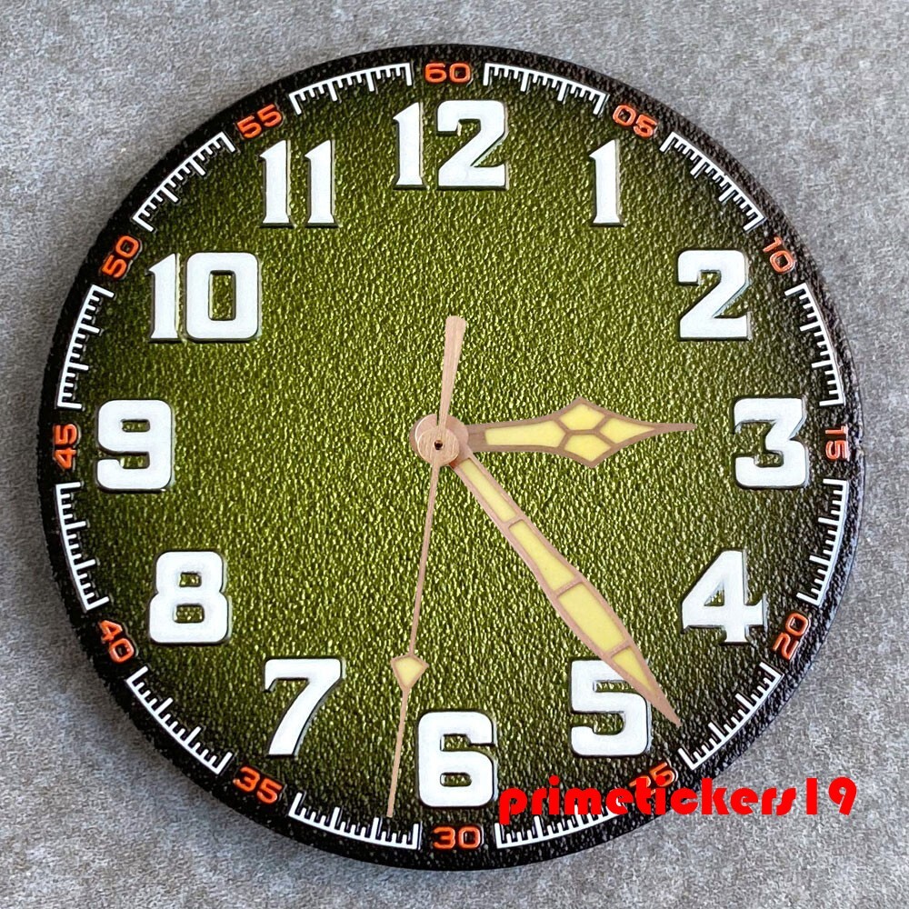 40.5mm Watch Dial Matte Face Hands Set Luminous Fit NH35 NH36 ETA2824 PT5000
