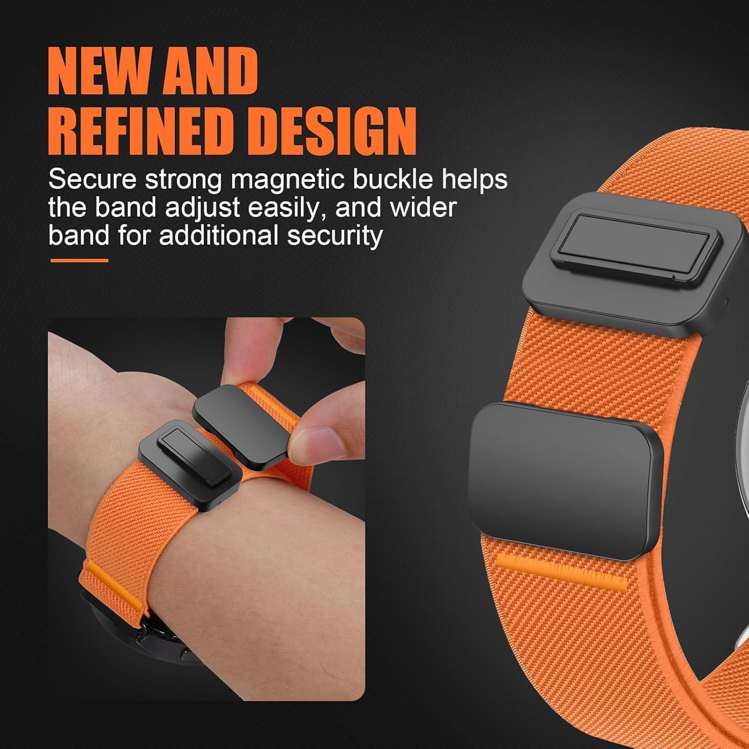 Elastic Nylon Bands for Garmin Venu 3S 2S/Venu 4 41mm/Vivoactive 4S/Vivomove
