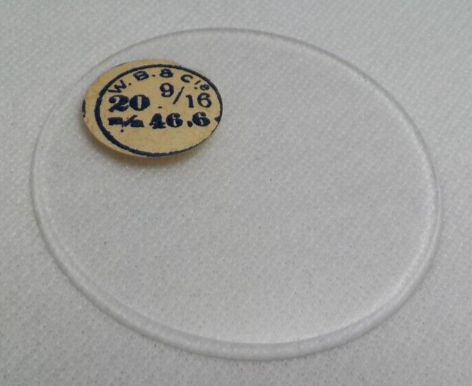 THICK GLASS POCKET WATCH CRYSTAL OPEN FACE 20 9/16 WATCHMAKER REPLACEMENT J20