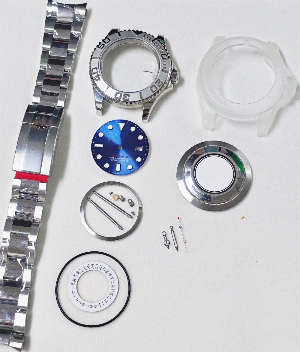 DIY 40MM Stainless Steel Watch kit For 2824 2836 3135 After-sales Accessories