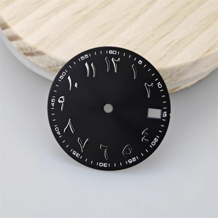 28.5mm NH35 Dial Arabic Numerals Dial No Luminous Suitable for NH35/36 Movement