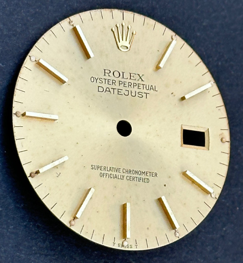 Vintage Rolex Oyster Perpertual Datejust Watch Dial For 36mm Case 16013 16233