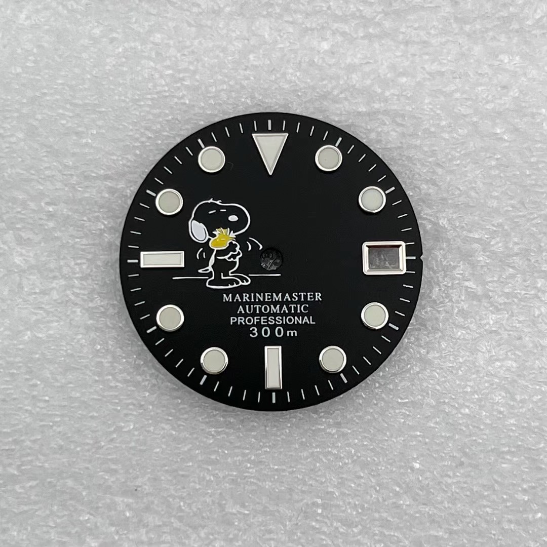 REPLACEMENT FOR SEIKO NH35 NH36 MM300 SNOOPY PEANUTS WATCH DIAL 28.5 DATE CUSTOM