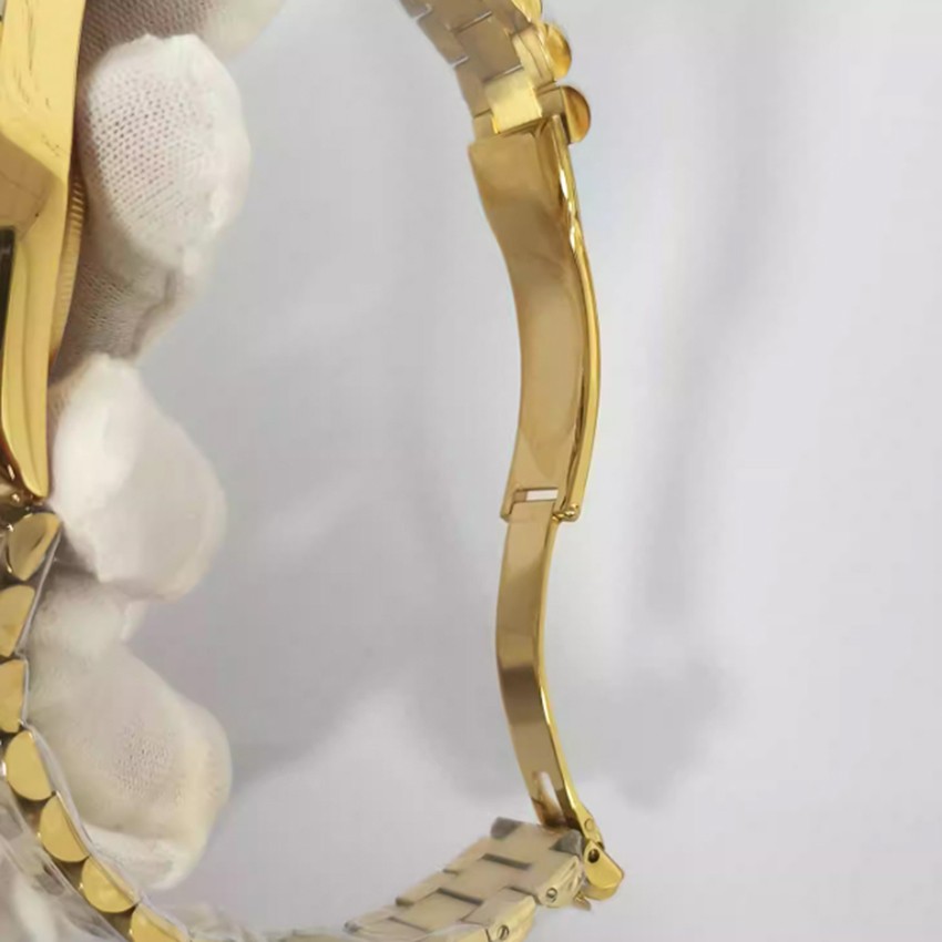 36mm/39mm Gold Bezel Stainless Steel Watch Case + Watch Strap for NH35 Movement