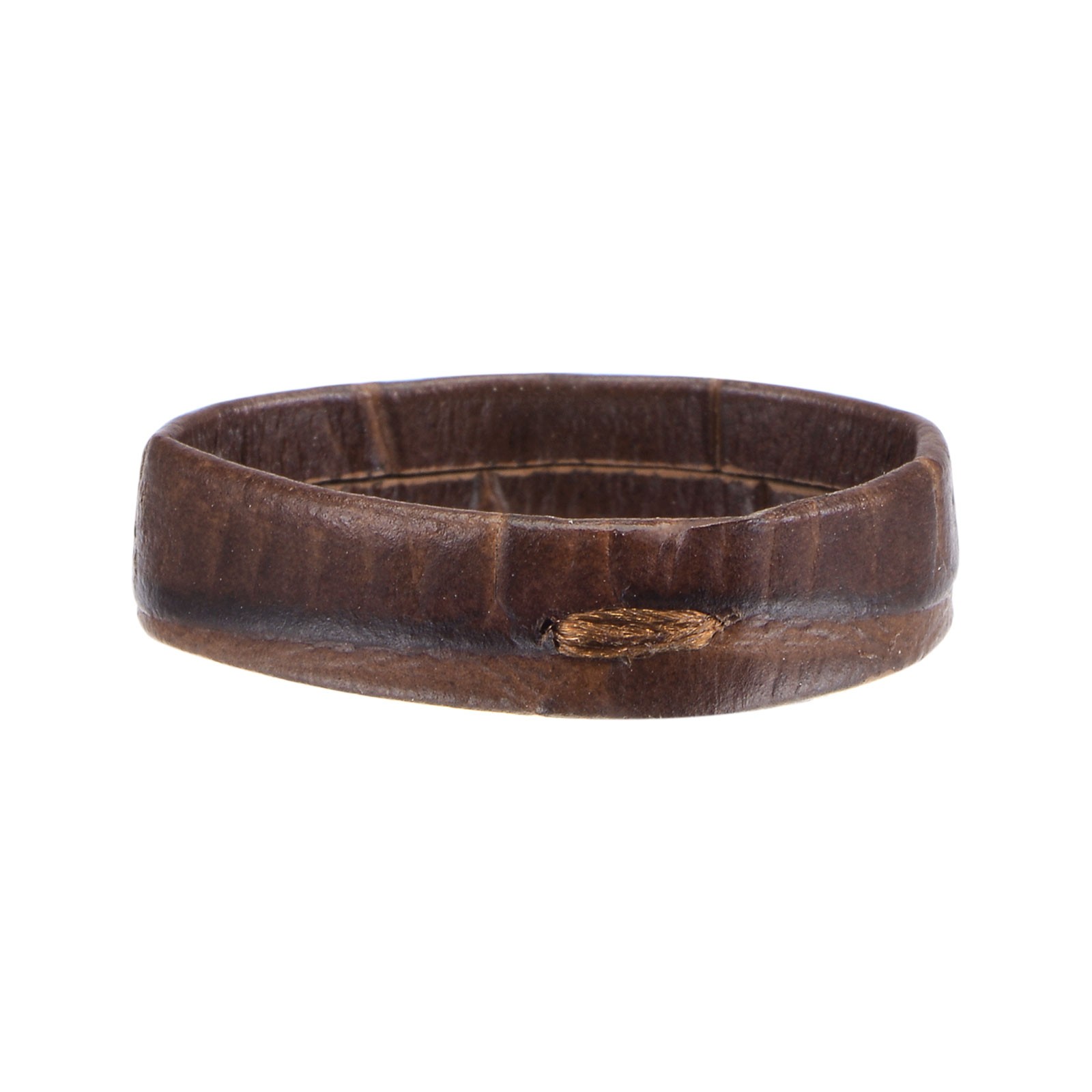 4pack PU Leather Loops Retaining Ring for 22mm Width Watch Band Dark Brown
