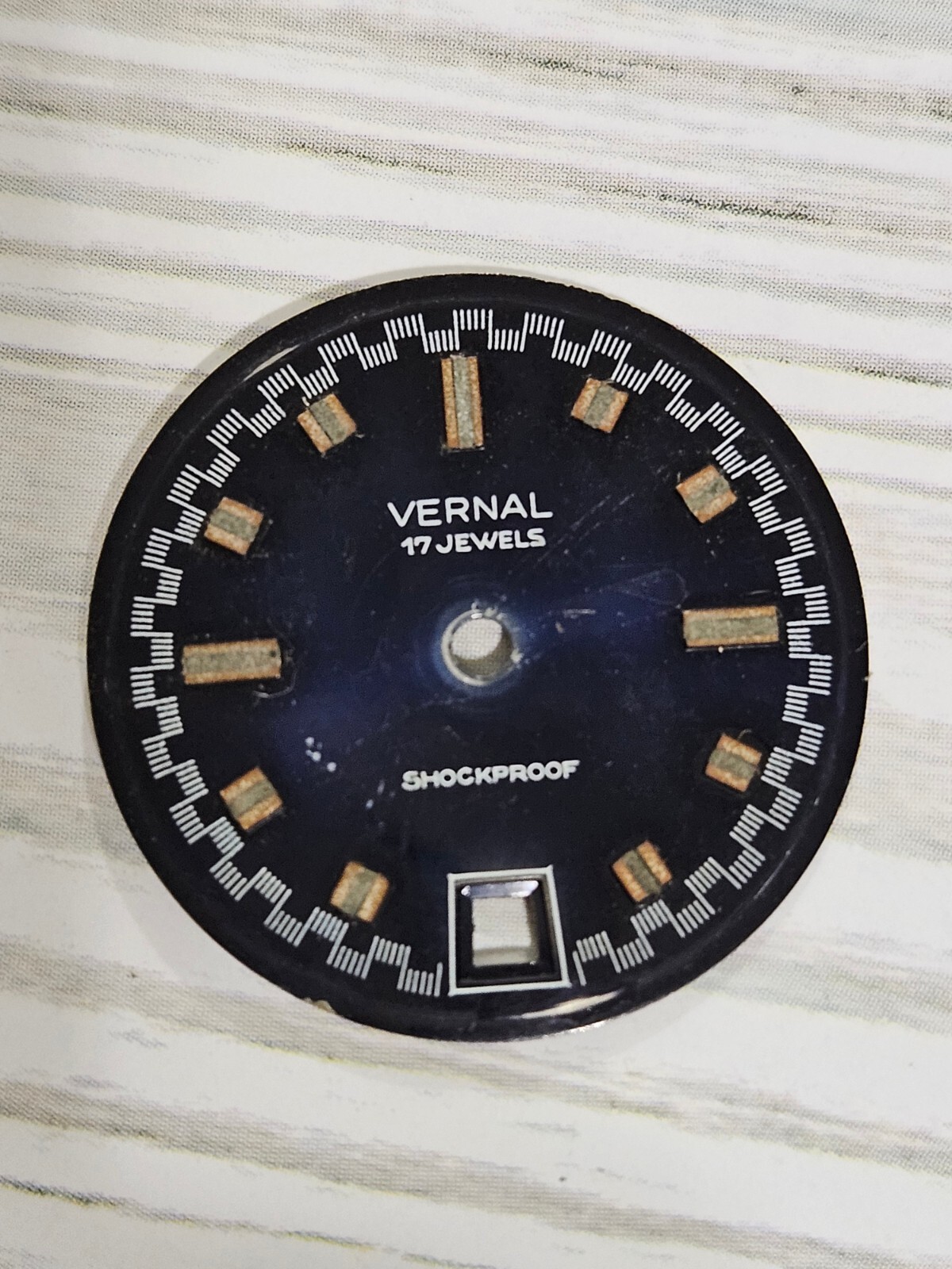 VERNAL Automatic Shockproof cal 3012 Watch Blue Dial Vitange Part or Spare