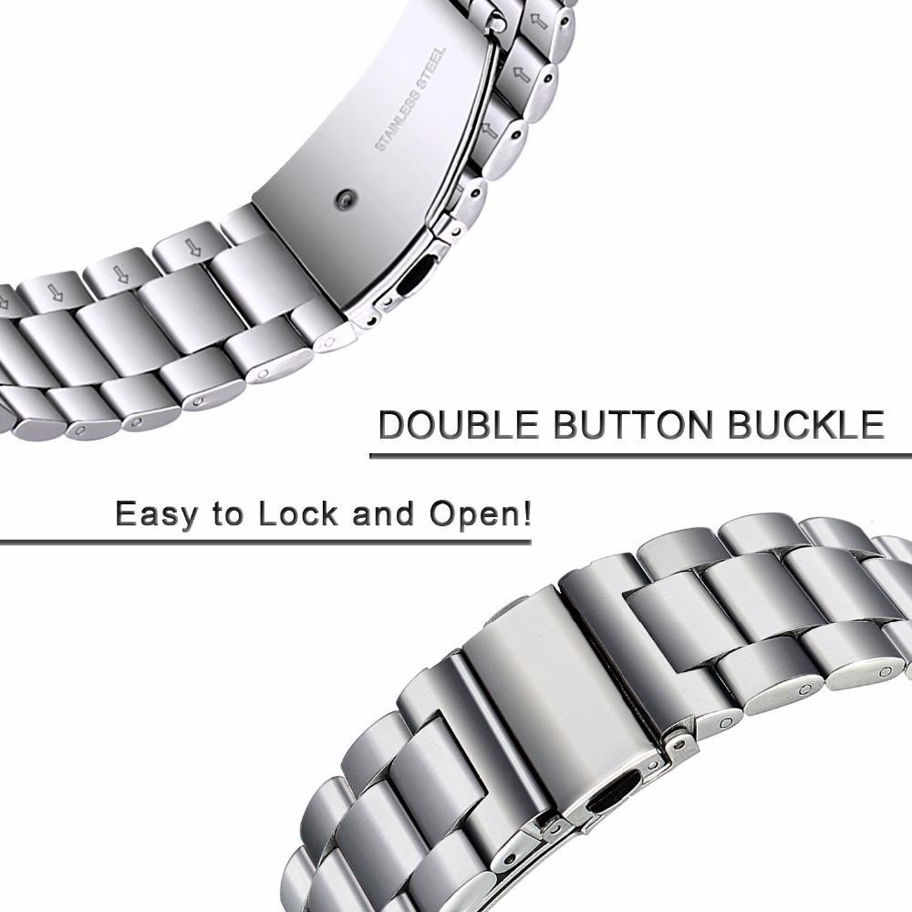 22mm Stainless Steel Strap for Omega X Swatch Moonswatch Metal Wrist Watch Band