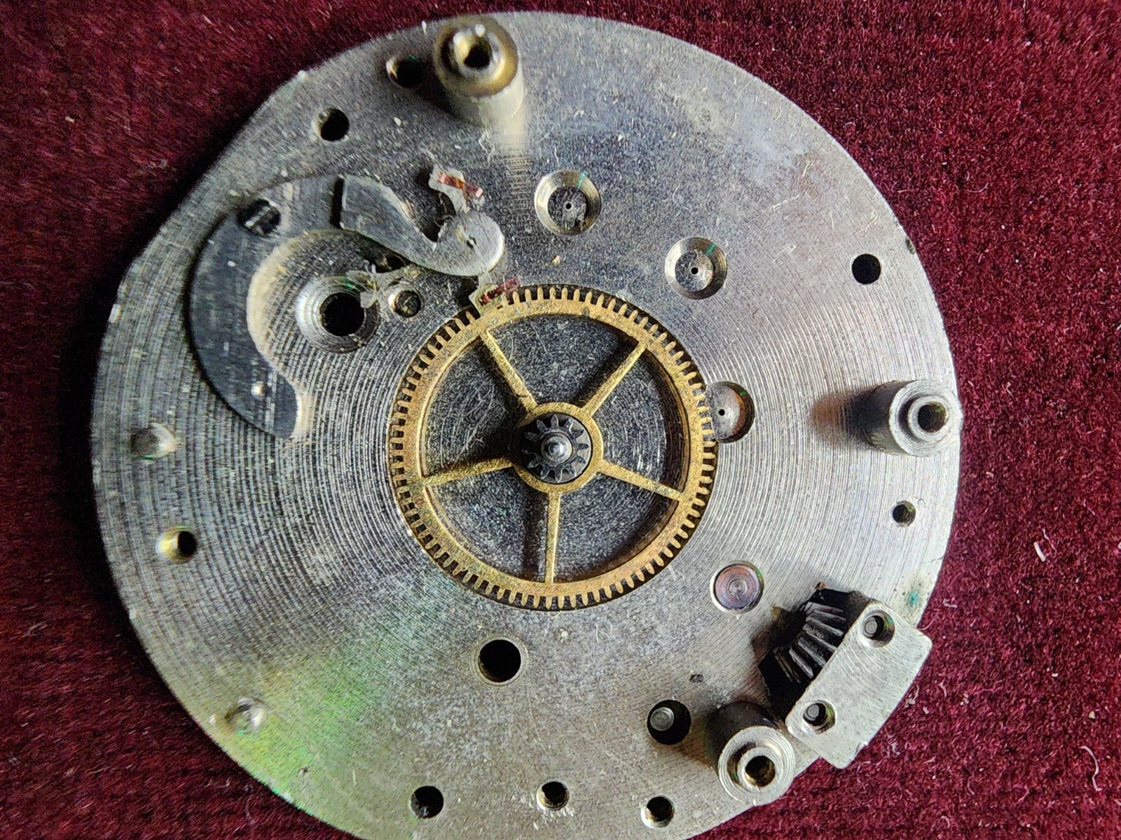 Vintage New York Standard Watch Co. 11.5A Pocket Watch Movement – Partial – USA