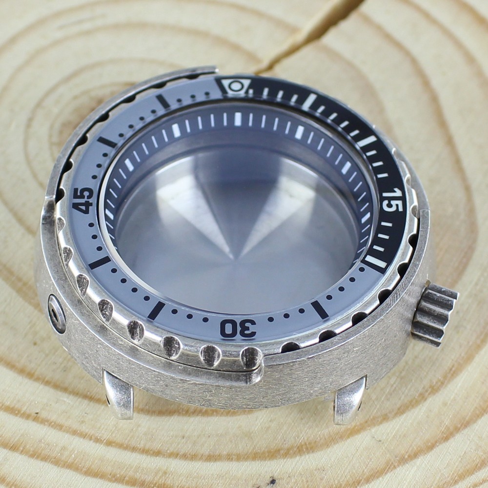 Sapphire Modify Tuna Can SKX Mod Steel Watch Case 47mm For Seiko NH35 34 NH36 38