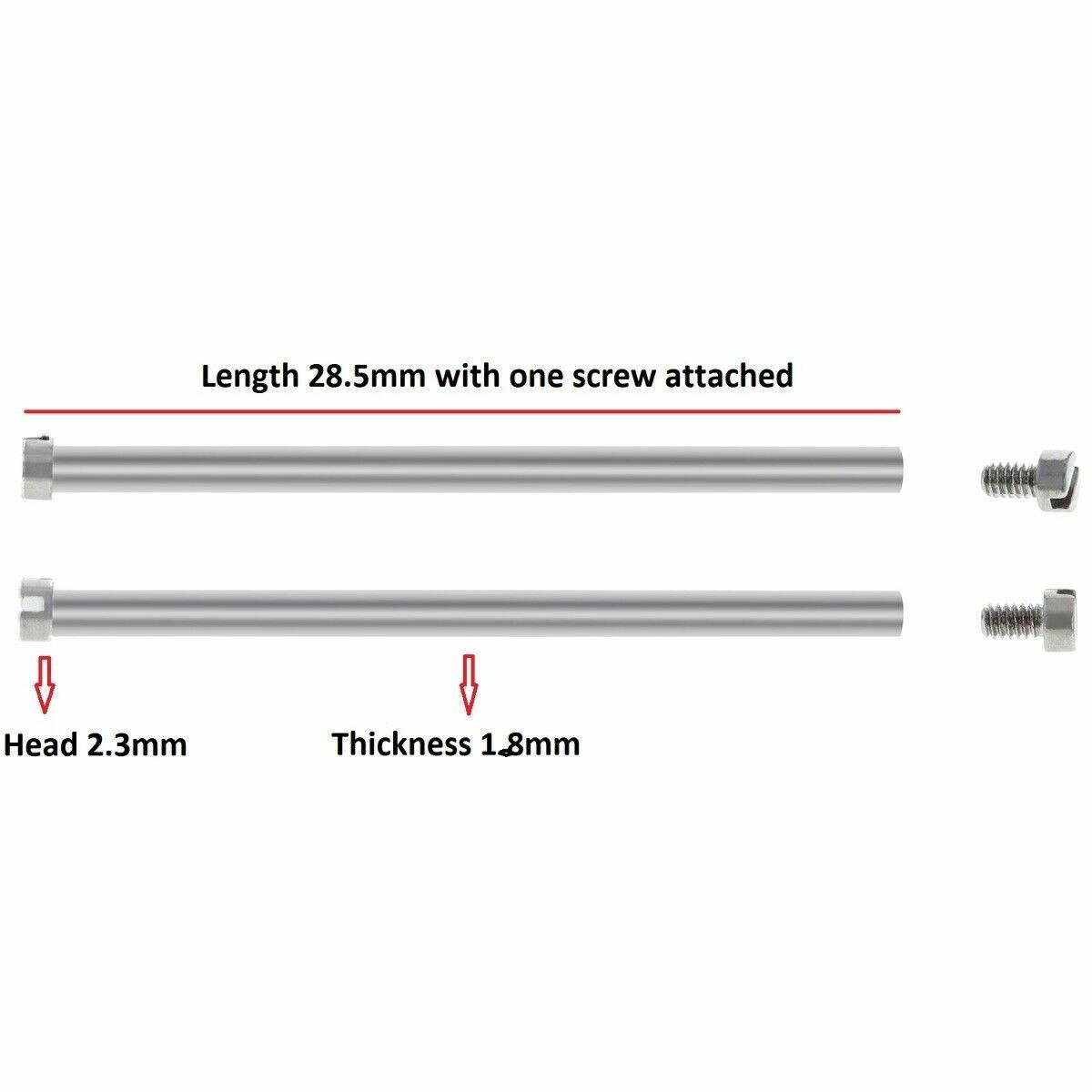 3 SET PANERAI WATCH TUBE + SCREW FOR GMT 44MM WATCH AUTOMATIC – 30MM S/STEEL