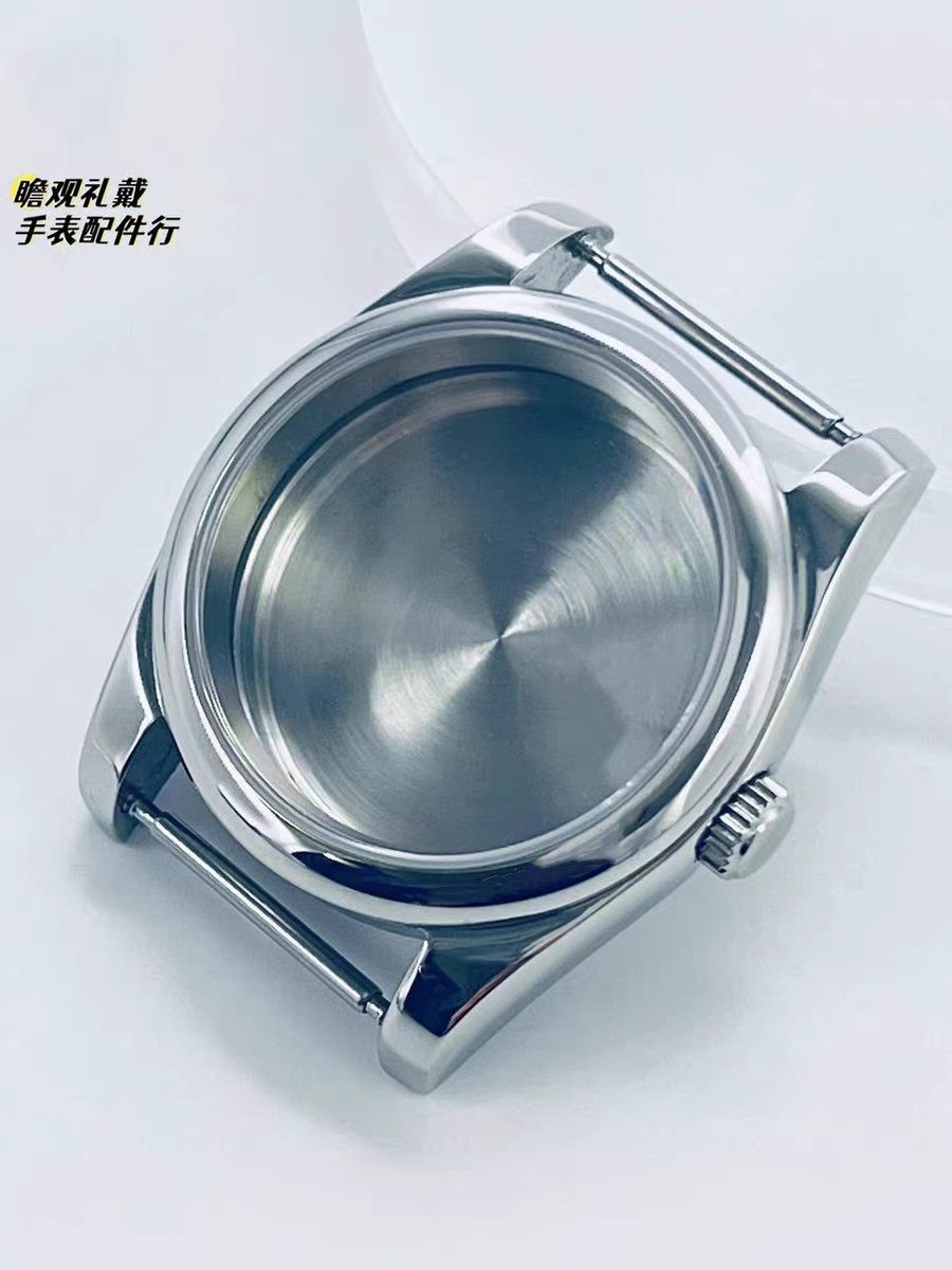 Fit NH35 NH36 Automatic 36mm Sapphire Watch Polished Steel Case Silver 10ATM Mod