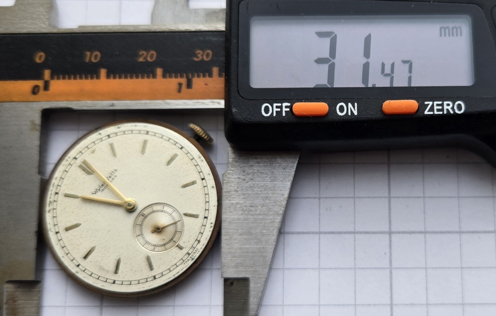1950s WYLER-VETTA Incaflex M Swiss Men Wristwatch MOVEMENT + DIAL Manual – TICKS