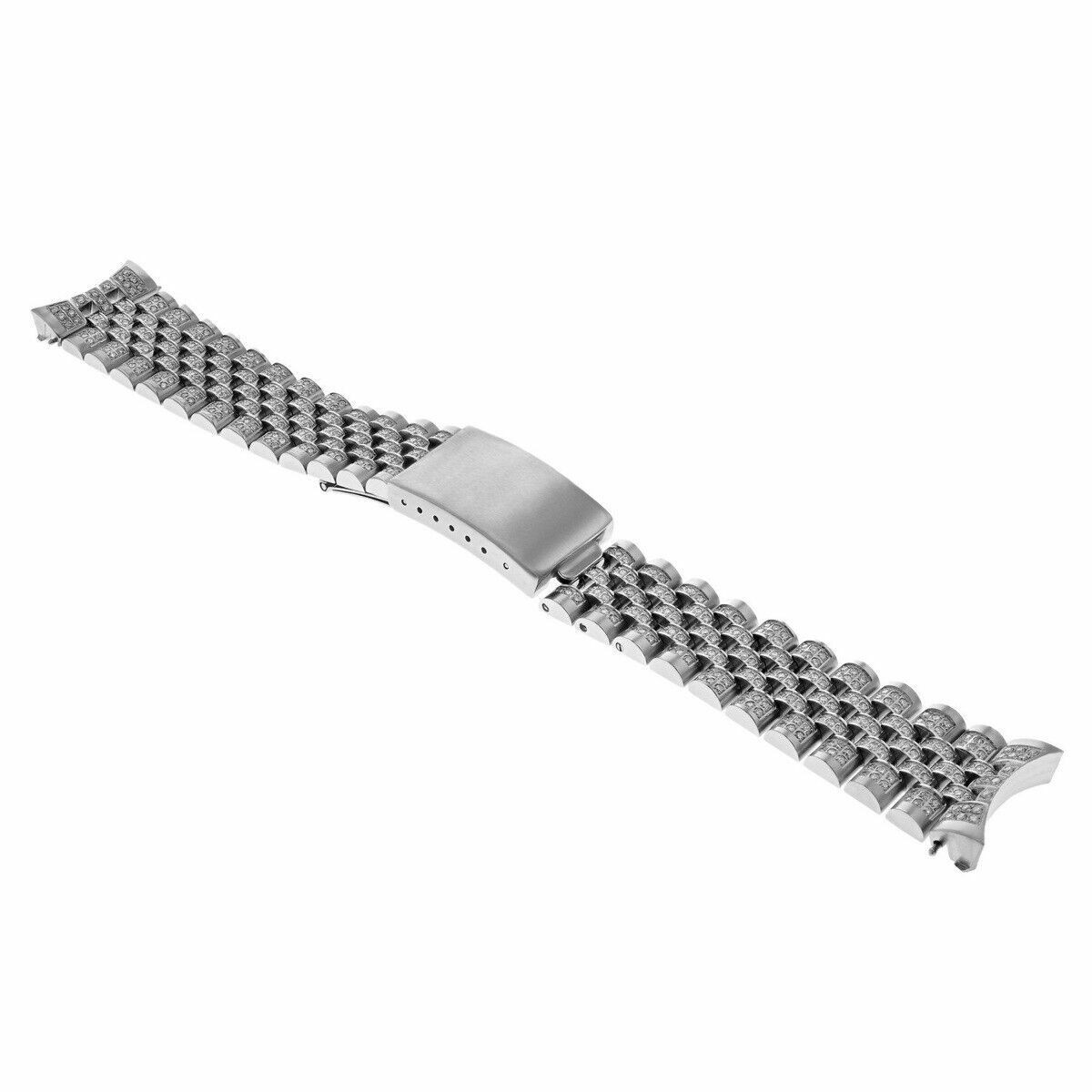 ALL NATURAL DIAMOND SS STEEL JUBILEE WATCH BAND ROLEX 4.65CT 16800 16700 16710