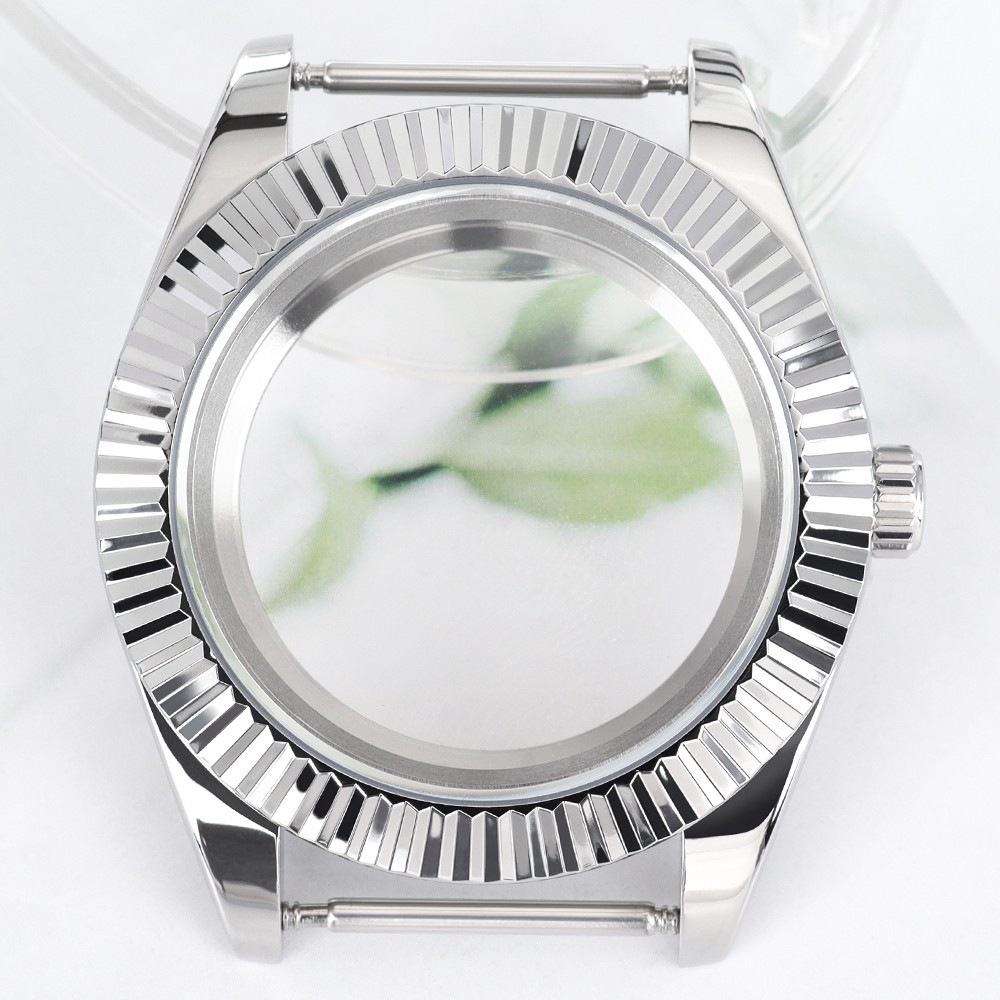 NH35 Oyster Watch Case 36mm/39mm Steel Layer Sapphire For Seiko NH35 Miyota 8215
