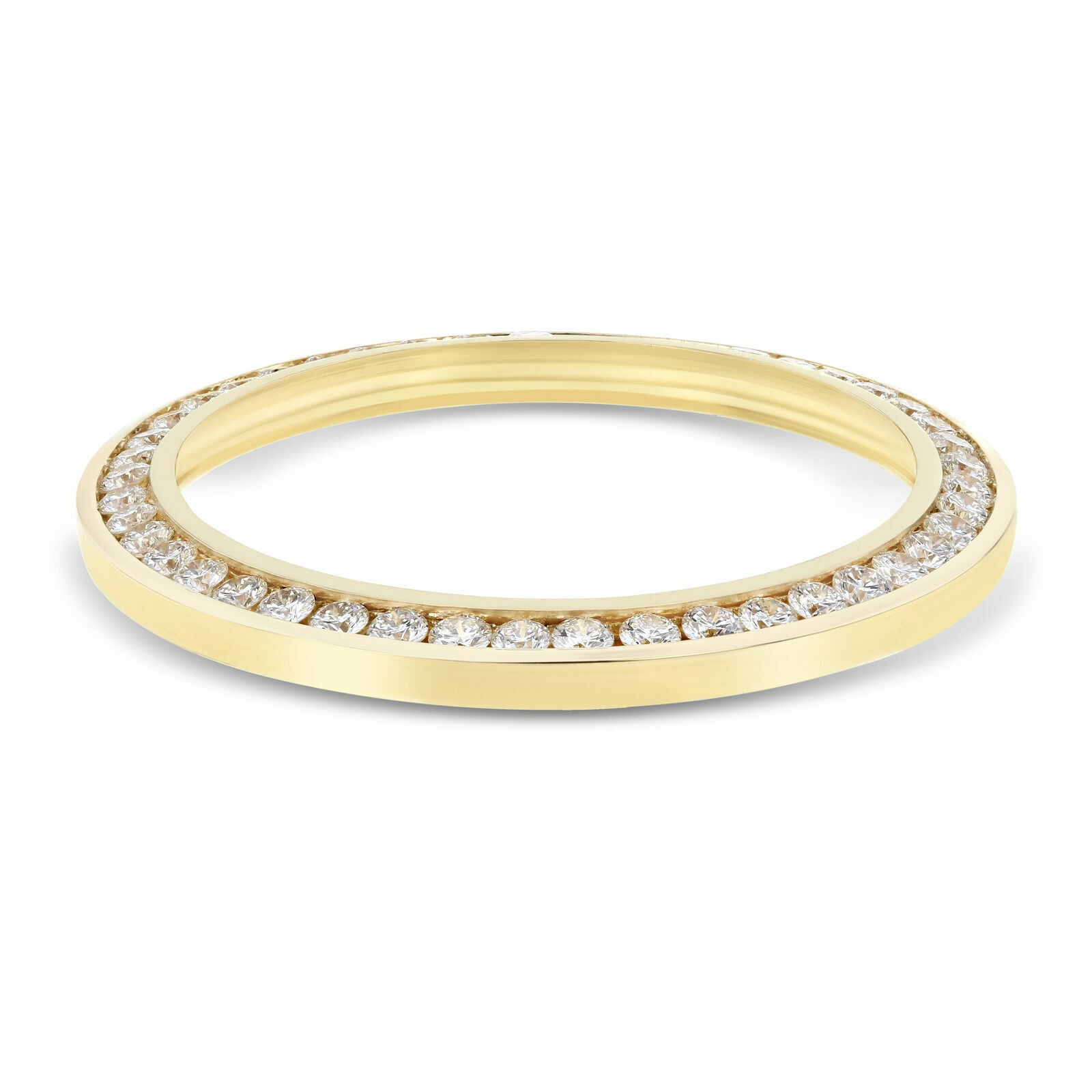 3CT CHANNEL SET 18K YELLOW NATURAL DIAMOND BEZEL FOR ROLEX DATEJUST 41MM 126303