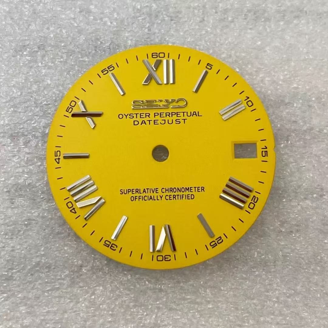 28.5mm NH35 Dial Single Date Dial No Luminous for Mod S Logo Watch Parts
