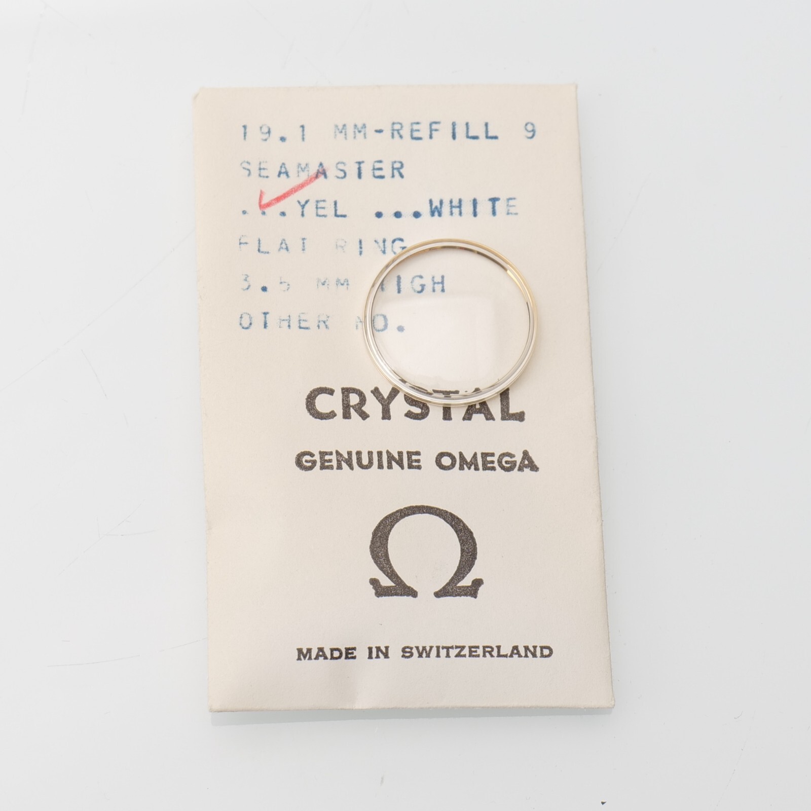 NEW Omega Watch Crystal Part # PX 5039 Watchmakers 19.10mm New Old Stock (OME)