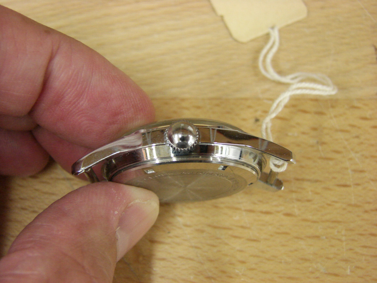 Gruen 550SS wristwatch case, new old stock, Guildite bk chrome plated scalloped!