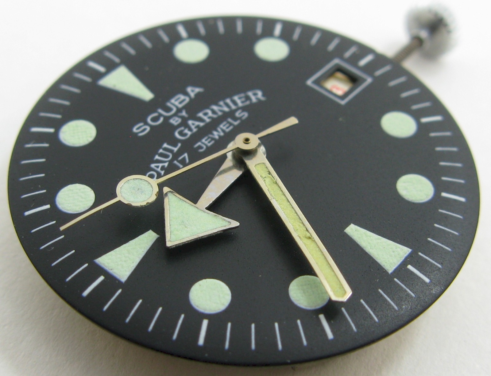 Vostok Wostok Slava 2414 watch movement 17 j. Scuba Diver P. Garnier black dial