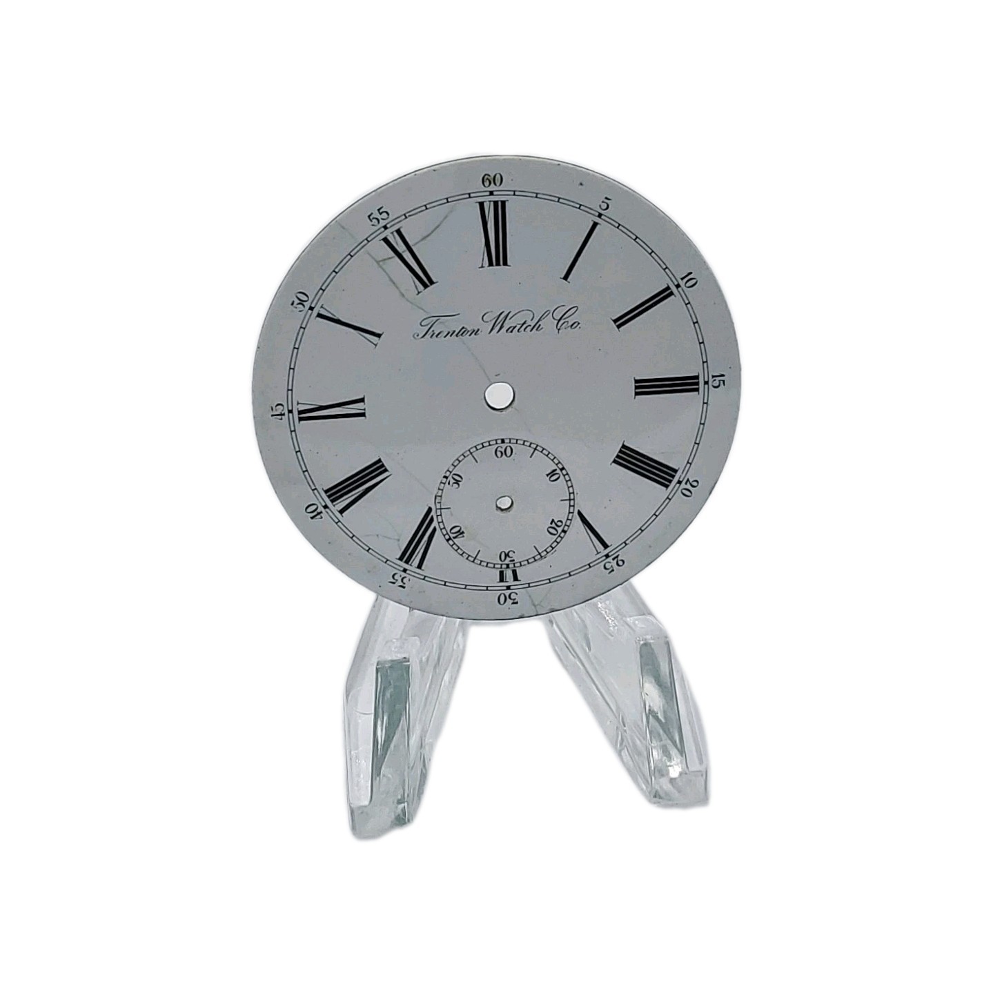 Trenton 38.9mm Sunk Enamel Pocket Watch Dial Only (1239)