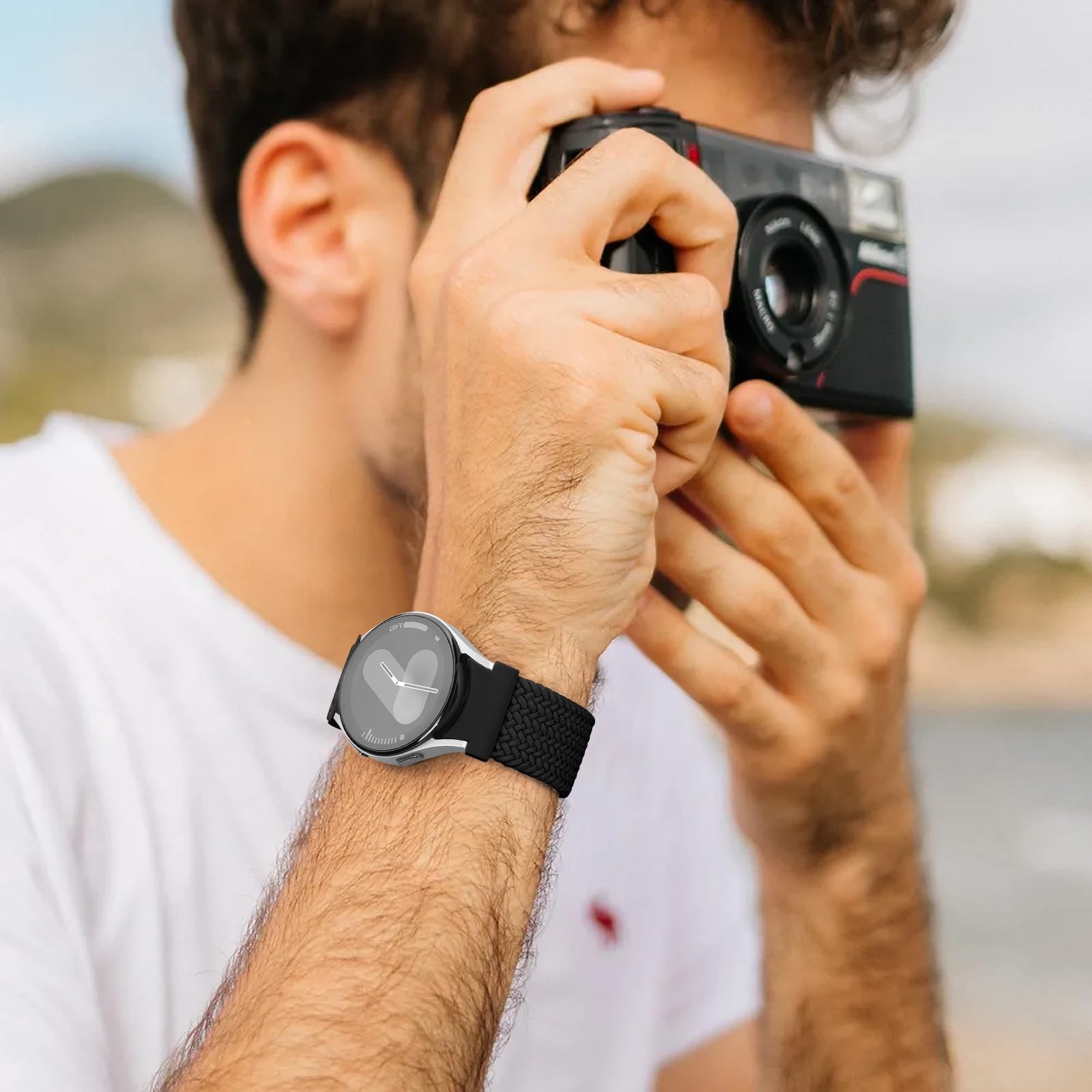 One Click Fabric Bands for Samsung Galaxy Watch 7 6 4 5 FE Band 40mm 44mm Flex!