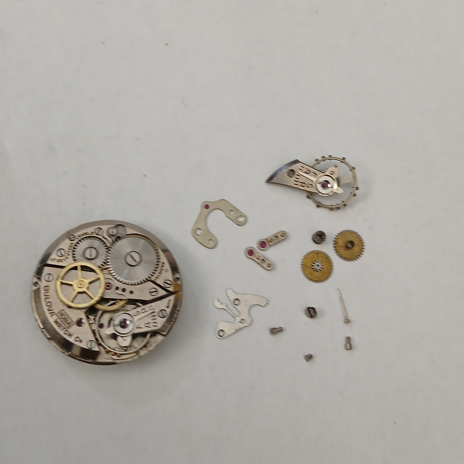 BULOVA 10BA 17J Movement & Parts For Repair Or Parts