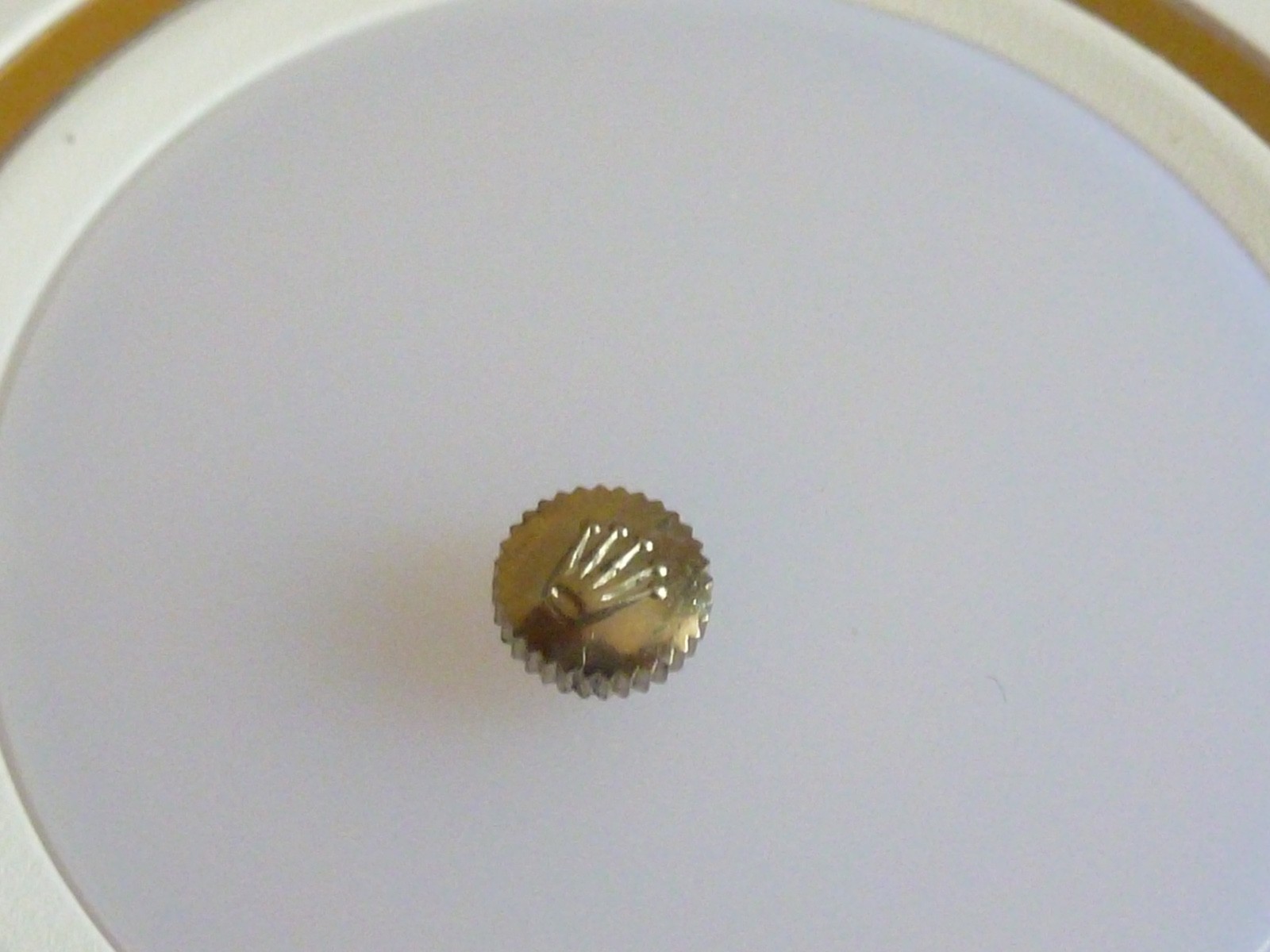 Genuine Rolex Cellini White Gold Crown 4.5mm Width & 2.3mm Thickness New Old