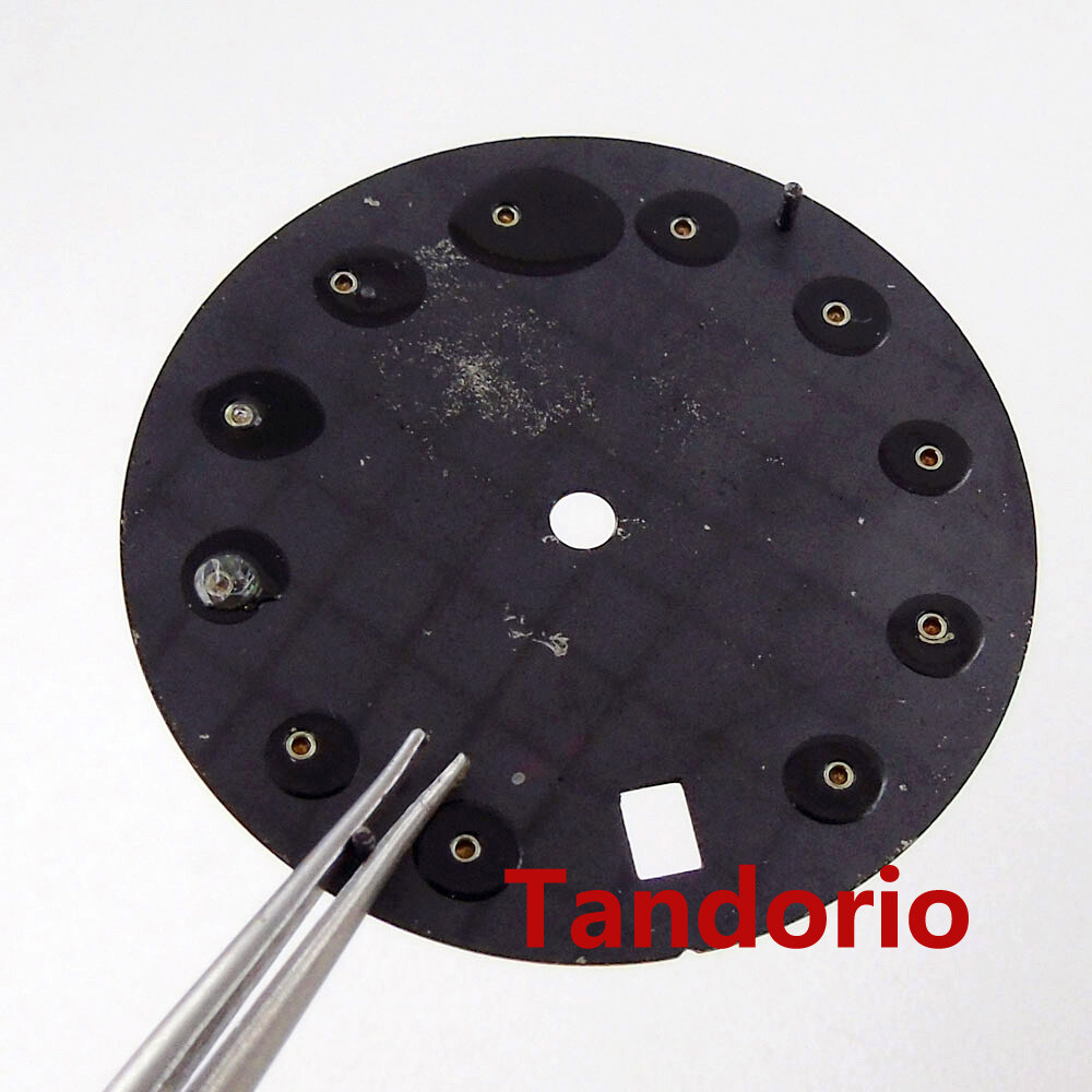 29mm black white blue green gold watch dial fit NH35 movement