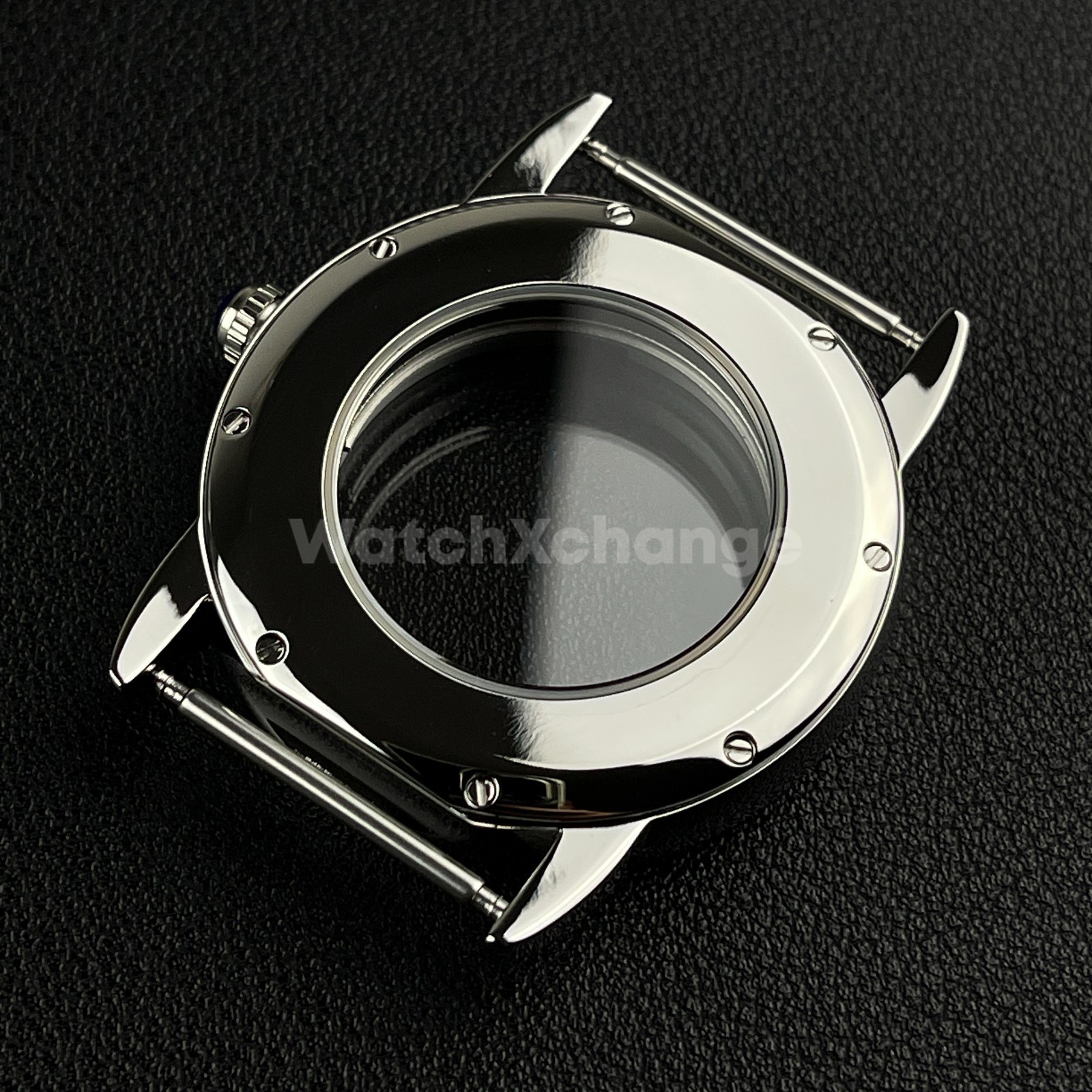 Sapphire Crystal 42mm Stainless Steel Watch Case For ETA 2824 PT5000 Movement