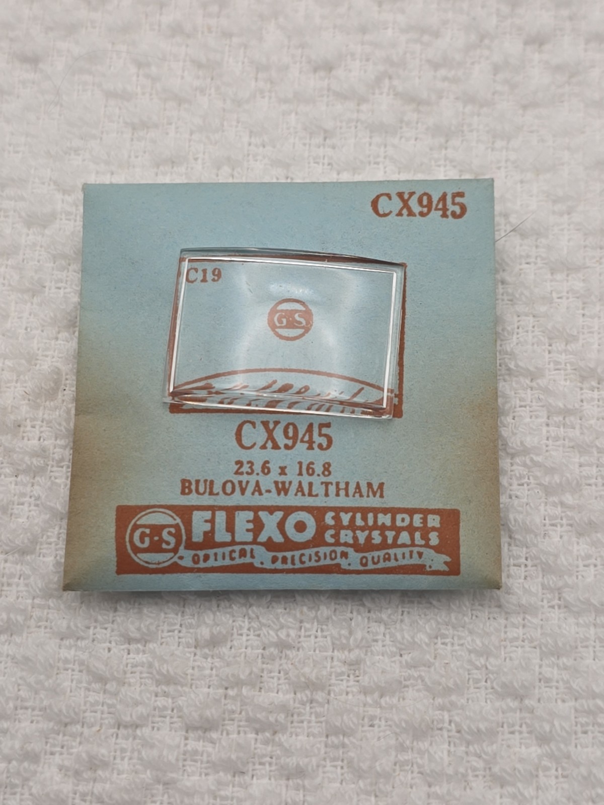 G-S Watch Crystal CX945 Bulova Waltham 23.6X16.8