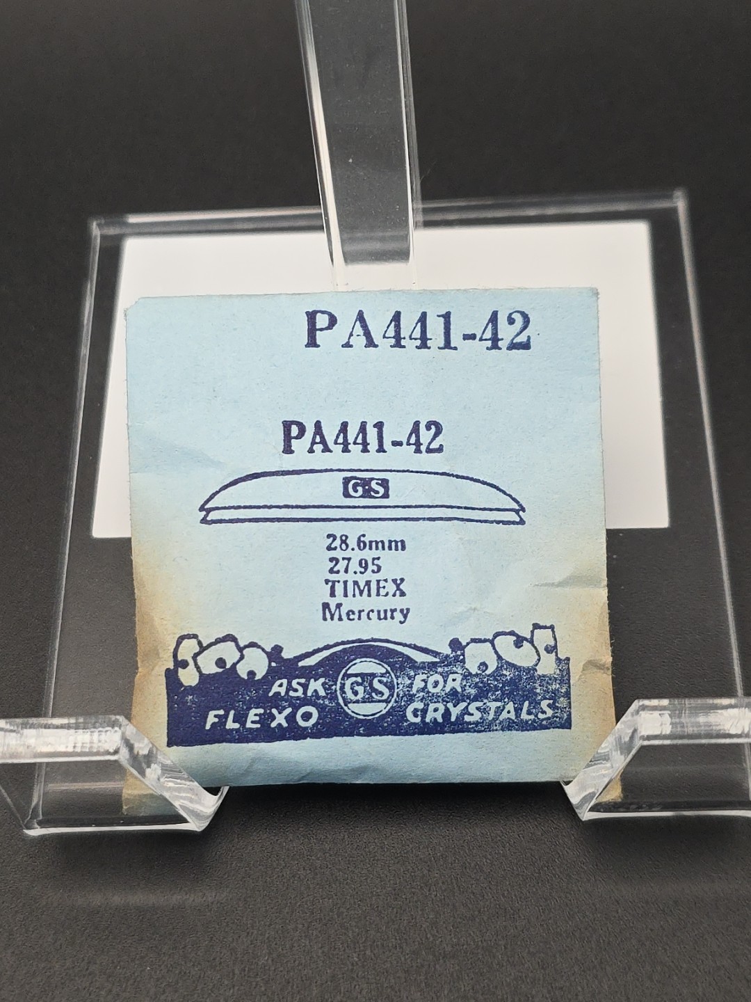 G-S Watch Crystal PA441-42 28.6mm 27.95 Timex Mercury